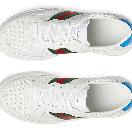 GUCCI Leather GG Embossed Sneakers "White"