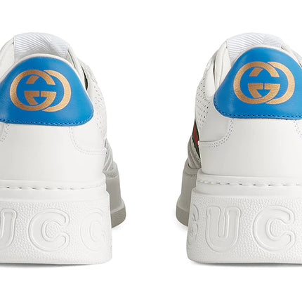GUCCI Leather GG Embossed Sneakers "White"