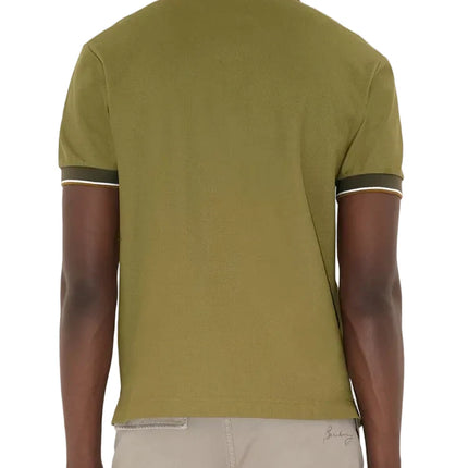 Burberry Logo Collar Cotton Polo Shirt "Estate Green"