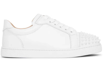 Christian Louboutin Vieira Spikes flat white sneakers