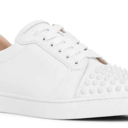 Christian Louboutin Vieira Spikes flat white sneakers