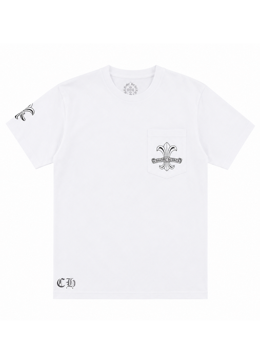 Chrome Hearts Fleur Scroll Logo Tee "White"