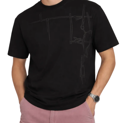 Hermes Harnais en Gouache 3D T-shirt "Black"