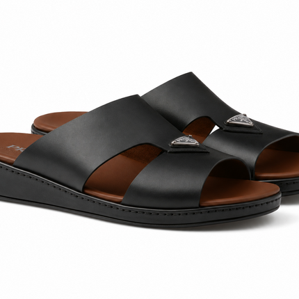 Prada Leather Sandals "Black"