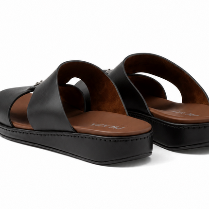 Prada Leather Sandals "Black"