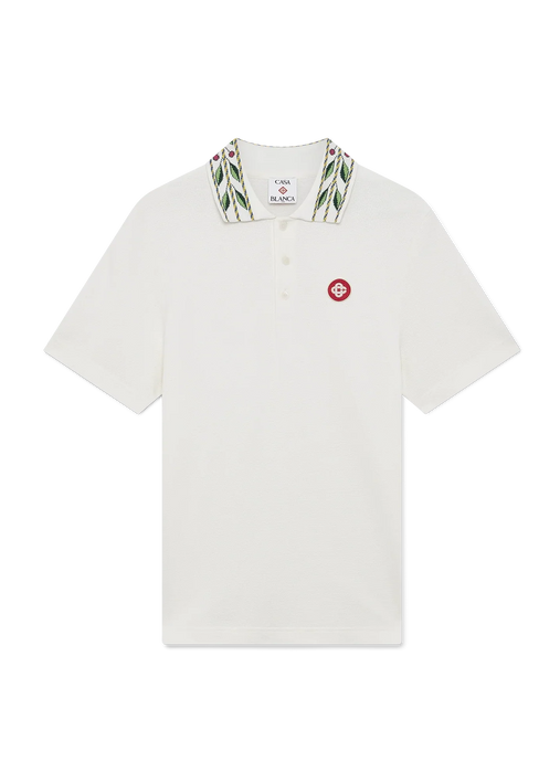 Casablanca Laurel Pique Short Sleeve "White"