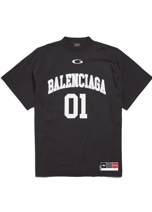 Balenciaga Men's Basketball Series - Oversized T-shirt in Black