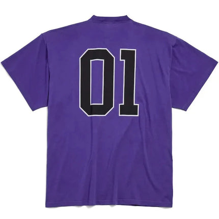 Balenciaga Men's Basketball Series - Oversized T-shirt in Purple
