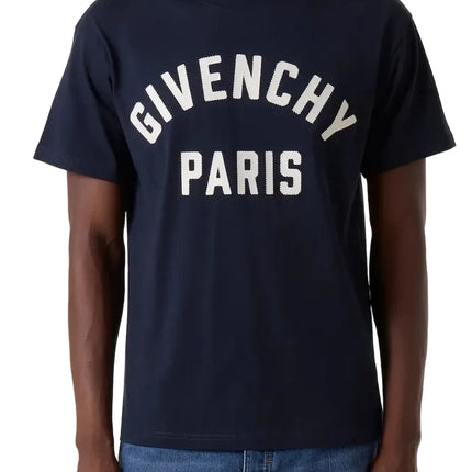 Givenchy Paris Cotton Jersey T-shirt "Navy Blue"