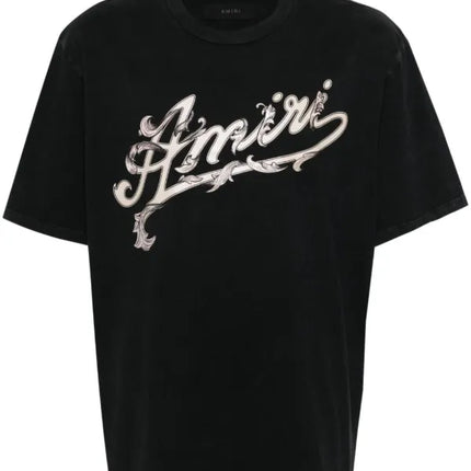 Amiri Black And White Logo Printed T-Shirt