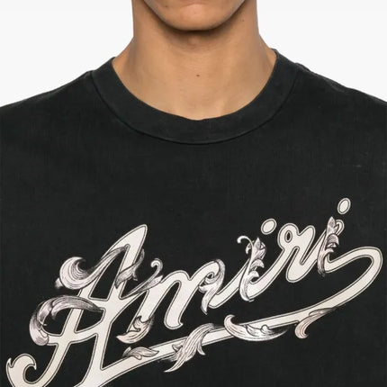 Amiri Black And White Logo Printed T-Shirt