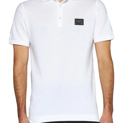 Dolce & Gabanna Cotton pique polo-shirt with branded tag