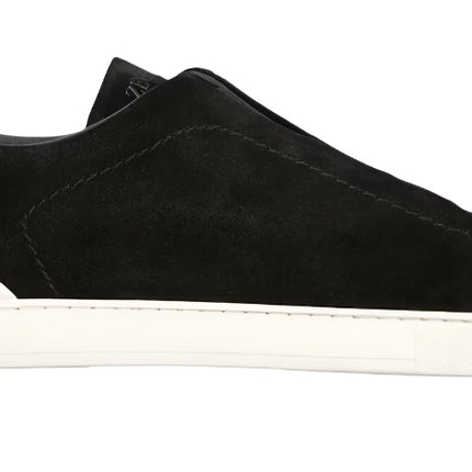 ZEGNA Triple Stitch panelled suede low-top trainers