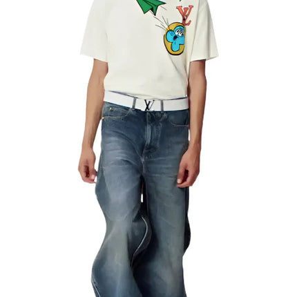 Louis Vuitton Monogram Comics Intarsia Short-Sleeved Crewneck