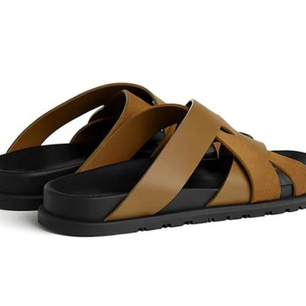 Hermes Kazimir Sandal "Smoky Brown"