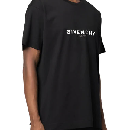 Givenchy Reverse Paris Logo Print Oversized T-Shirt in Black