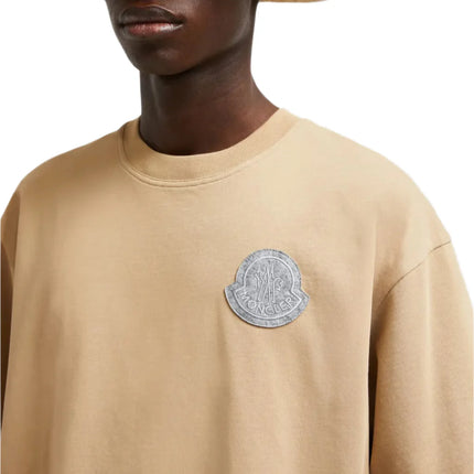 Moncler Logo Reversible T-Shirt Beige