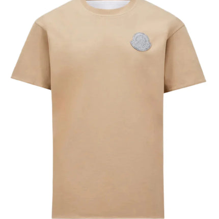 Moncler Logo Reversible T-Shirt Beige