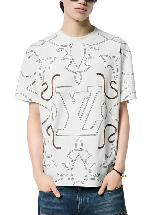 Louis Vuitton Embroidered Cotton T-Shirt