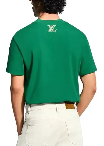 Louis Vuitton Embroidered Signature Short-Sleeved T-Shirt "Green"