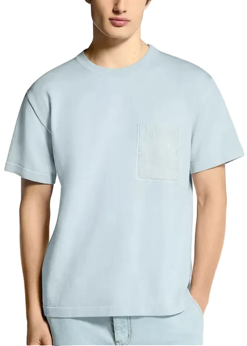 Louis Vuitton T-Shirt With Technical Signature Details "Artic Ice"