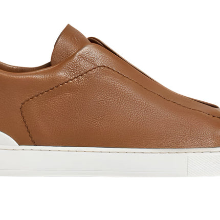 Zegna Dark Beige Triple Stitch™ SECONDSKIN Sneakers