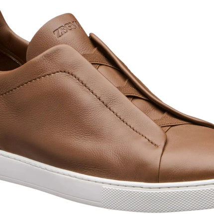 Zegna Dark Beige Triple Stitch™ SECONDSKIN Sneakers