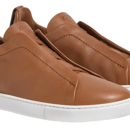 Zegna Dark Beige Triple Stitch™ SECONDSKIN Sneakers