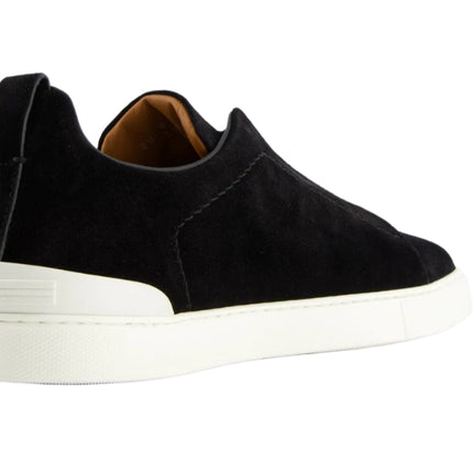 ZEGNA Triple Stitch panelled suede low-top trainers