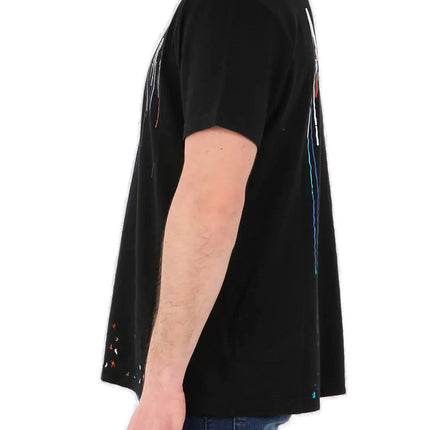 Amiri Paint-Drip Logo Crewneck T-Shirt