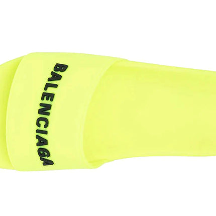 Balenciaga Logo-Print Rubber Slides