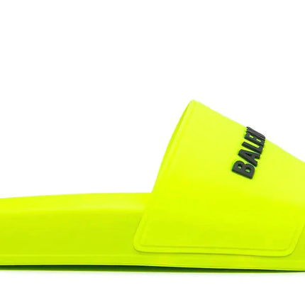 Balenciaga Logo-Print Rubber Slides