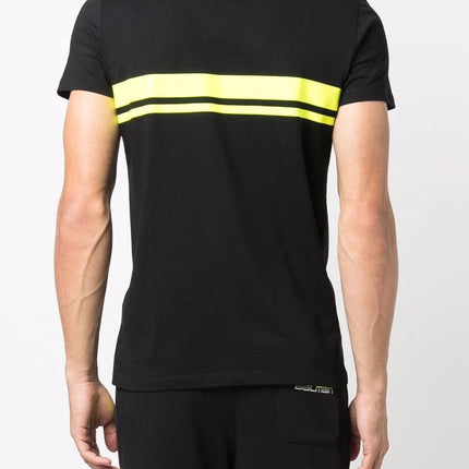 Balmain x Rossignol stripe logo-print T-shirt