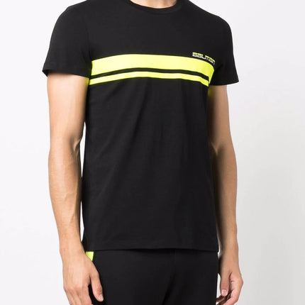 Balmain x Rossignol stripe logo-print T-shirt