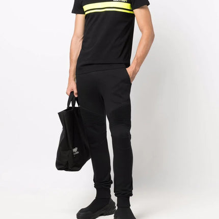 Balmain x Rossignol stripe logo-print T-shirt