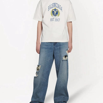 Balenciaga logo crest print T-shirt