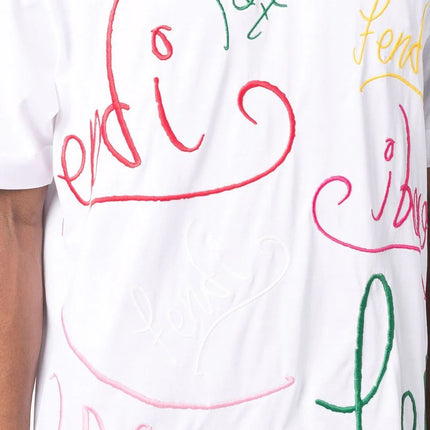 Fendi x Noel Fielding logo-embroidered short-sleeve T-shirt