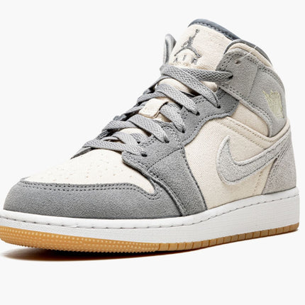 AIR JORDAN 1 MID SE GS "Coconut Milk / Particle Grey"