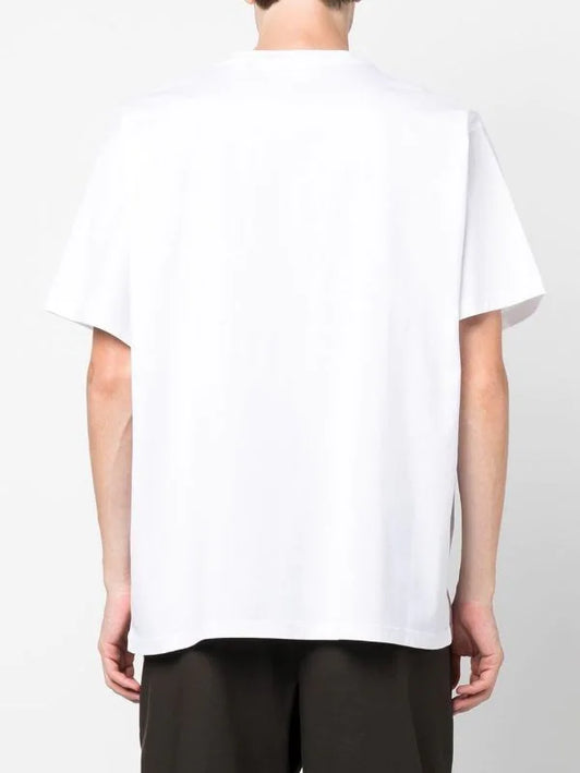BURBERRY logo-patch round-neck T-shirt