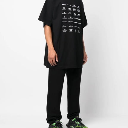 Balenciaga Archives Logos-print cotton T-shirt