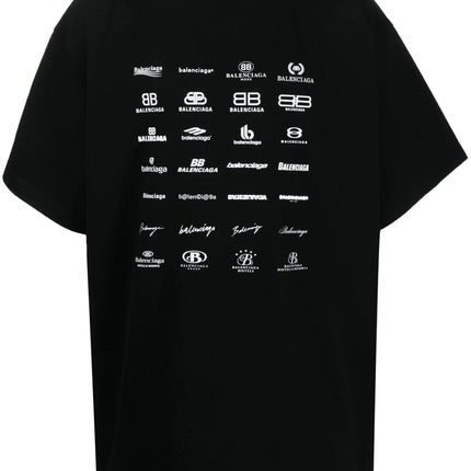 Balenciaga Archives Logos-print cotton T-shirt