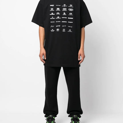 Balenciaga Archives Logos-print cotton T-shirt