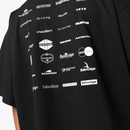 Balenciaga Archives Logos-print cotton T-shirt