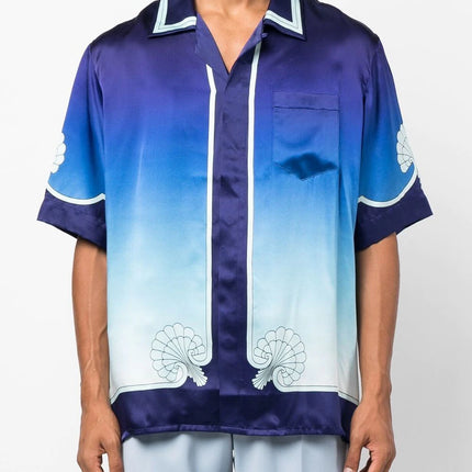 Casablanca graphic-print Cuban shirt