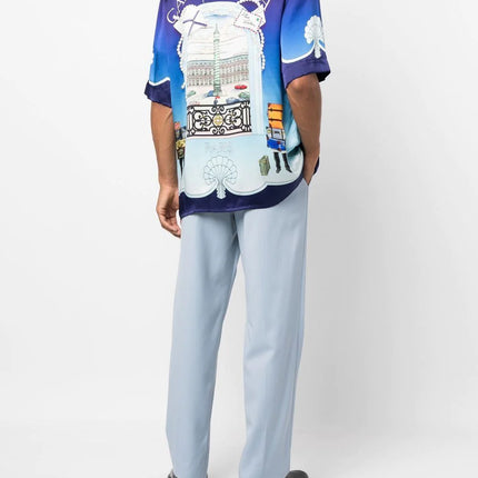 Casablanca graphic-print Cuban shirt
