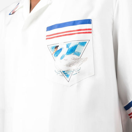 Casablanca Cuban collar graphic-print shirt