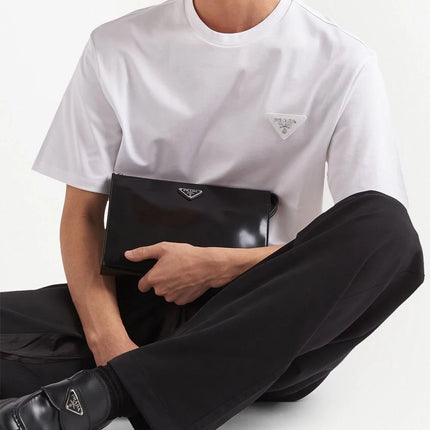 Prada logo-patch short-sleeve T-shirt