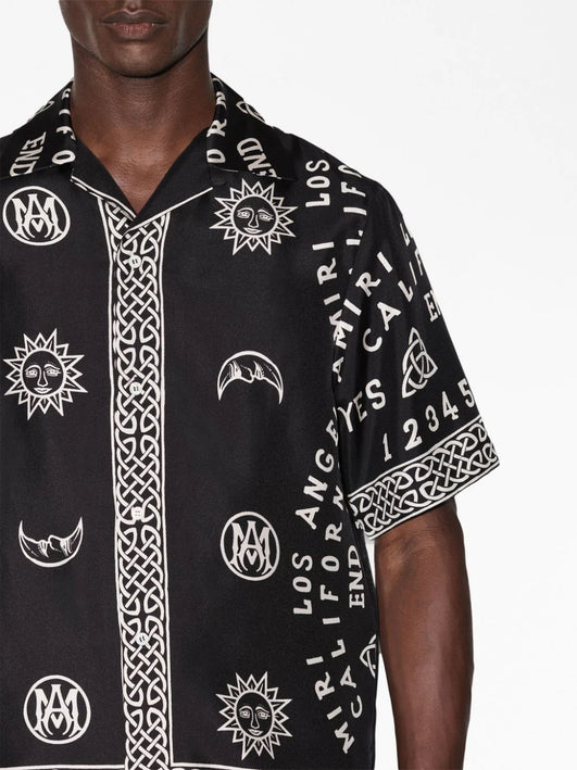 AMIRI  Ouija Board-print bowling shirt