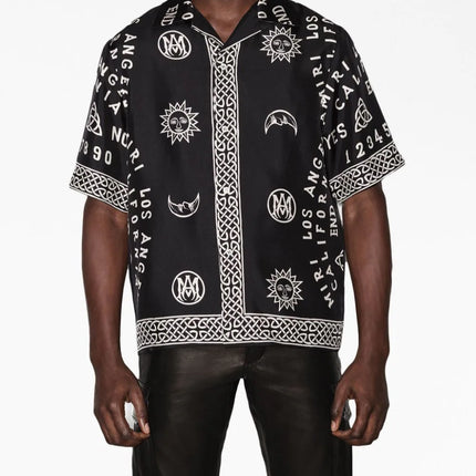 AMIRI  Ouija Board-print bowling shirt