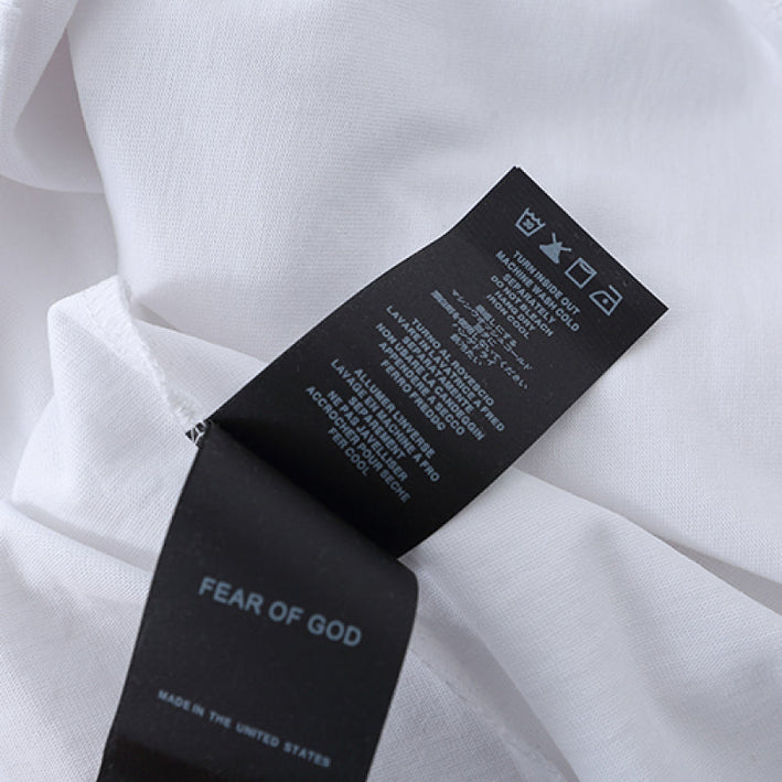 Fear of God Essentials Core T-shirt BLANC AND BLACK